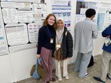 Аспирант 1 курса Мария Лебедева на сессии стендовых докладов